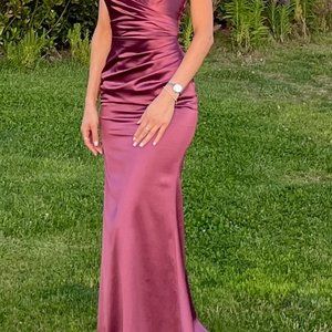 David's Bridal Bridesmaid Dress Wine Color